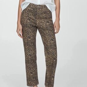 BOSSE Leopard Print Skinny Stretch Tan And Black Pants size 4